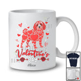 Personalized Custom Name Happy Valentine's Day; Lovely Hearts Bernedoodles Shape Flower T-Shirt