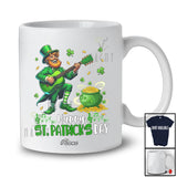 Personalized Custom Name Happy St. Patrick's Day; Joyful Leprechaun Irish Playing Guitar Guitarist T-Shirt