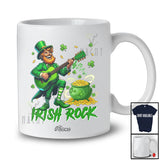 Personalized Custom Name Irish Rock; Amusing St. Patrick's Day Leprechaun Playing Guitar Guitarist T-Shirt