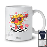 Personalized Custom Name Dabbing Heart Sunglasses Softball; Joyful Valentine Sport Player Team T-Shirt