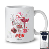 Personalized Custom Name ER Nurse; Lovely Flowers Hearts; Single Valentine Proud Jobs T-Shirt