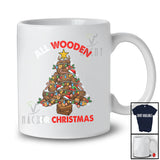 Personalized Custom Name All Wooden For Christmas; Amazing X-mas Lights Wood; Carpenter Family T-Shirt