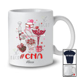 Personalized Custom Name CNA Nurse; Lovely Flowers Hearts; Single Valentine Proud Jobs T-Shirt