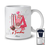 Personalized Custom Name Teacher; Lovely Flowers Hearts; Single Valentine Proud Jobs T-Shirt