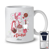 Personalized Custom Name Dentist; Lovely Flowers Hearts; Single Valentine Proud Jobs T-Shirt