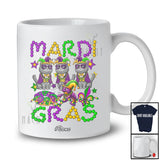 Personalized Custom Name Mardi Gras; Joyful Three British Shorthair Owner; Beads King Cake Crawfish T-Shirt