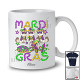 Personalized Custom Name Mardi Gras; Joyful Three Ragdoll Owner; Beads King Cake Crawfish T-Shirt