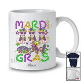 Personalized Custom Name Mardi Gras; Joyful Three Sphynx Owner; Beads King Cake Crawfish T-Shirt