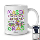 Personalized Custom Name Mardi Gras; Joyful Three Persian Cat Owner; Beads King Cake Crawfish T-Shirt