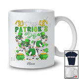 Personalized Custom Name Happy St. Patrick's Day; Amusing Three Leprechaun Cow Farmer T-Shirt