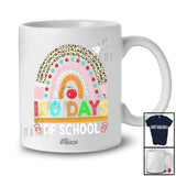 Personalized Custom Name 100 Days Of School; Amusing Leopard Rainbow Pencil; Teacher Students T-Shirt