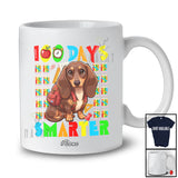 Personalized Custom Name 100 Days Smarter; Lovely 100th Day Of School Dachshund Owner Lover T-Shirt