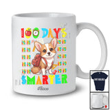 Personalized Custom Name 100 Days Smarter; Lovely 100th Day Of School Corgi Owner Lover T-Shirt