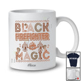 Personalized Custom Name Black Firefighter Magic; Amazing Black History Month Africa Jobs T-Shirt