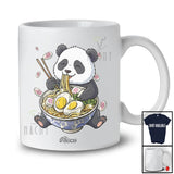 Personalized Custom Name Panda Eating Ramen; Adorable Japanese Food Ramen Noodle Animal T-Shirt