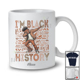 Personalized Custom Name I'm Black History; Amusing Black History Month Afro African Boy Dabbing T-Shirt