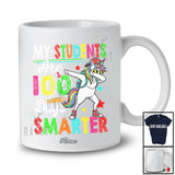 Personalized Custom Name My Students 100 Days Smarter; Amusing School Unicorn Dabbing Teacher T-Shirt