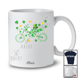 Personalized Custom Name Shamrock Dirt Bike Shape; Amazing St. Patrick's Day Irish Riding T-Shirt