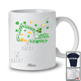 Personalized Custom Name Shamrock Excavator Shape; Amazing St. Patrick's Day Irish Driver T-Shirt