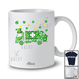 Personalized Custom Name Shamrock Garbage Truck Shape; Amazing St. Patrick's Day Irish Driver T-Shirt