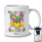 Personalized Custom Name Mardi Gras Squad; Joyful Beads Pickleballs Player Playing Team T-Shirt