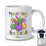 Personalized Custom Name Mardi Gras Squad; Joyful Beads Bowling Player Playing Team T-Shirt