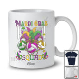Personalized Custom Name Mardi Gras Squad; Joyful Beads Volleyball Player Playing Team T-Shirt