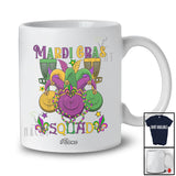 Personalized Custom Name Mardi Gras Squad; Joyful Beads Disc Golf Player Playing Team T-Shirt