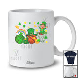 Personalized Custom Name Three Basketball Equipment; Joyful St. Patrick's Day Leprechaun Player T-Shirt