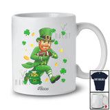 Personalized Custom Name Leprechaun Playing Football; Awesome St. Patrick's Day Sport Player T-Shirt