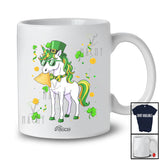 Personalized Custom Name Unicorn Eating Nacho; Joyful St. Patrick's Day Shamrocks Food T-Shirt