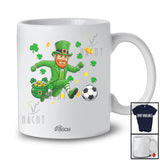 Personalized Custom Name Leprechaun Playing Soccer; Awesome St. Patrick's Day Sport Player T-Shirt