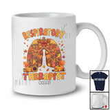 Personalized Custom Name Respiratory Therapist; Lovely Thanksgiving Floral Lung; Therapy T-Shirt