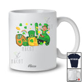 Personalized Custom Name Three Softball Equipment; Joyful St. Patrick's Day Leprechaun Player T-Shirt