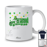 Personalized Custom Name Shamrock Truck Shape; Amazing St. Patrick's Day Irish Driver T-Shirt