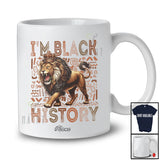 Personalized Custom Name I'm Black History; Joyful Black History Month Lion African Afro Family T-Shirt