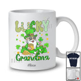 Personalized Custom Name Lucky Grandma; Lovely St. Patrick's Day Gnome Shamrock; Irish Family T-Shirt