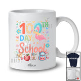 Personalized Custom Name 100th Day Of School; Adorable Flamingo With Pencil; Teacher Students T-Shirt