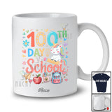Personalized Custom Name 100th Day Of School; Adorable Unicorn With Pencil; Teacher Students T-Shirt