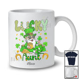 Personalized Custom Name Lucky Aunt; Lovely St. Patrick's Day Gnome Shamrock; Irish Family T-Shirt