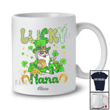 Personalized Custom Name Lucky Nana; Lovely St. Patrick's Day Gnome Shamrock; Irish Family T-Shirt