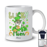 Personalized Custom Name Lucky Mom; Lovely St. Patrick's Day Gnome Shamrock; Irish Family T-Shirt