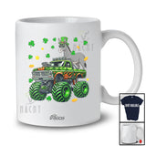 Personalized Custom Name Donkey On Monster Truck; Joyful St. Patrick's Day Shamrock Farm Animal T-Shirt