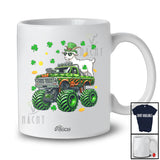Personalized Custom Name Goat On Monster Truck; Joyful St. Patrick's Day Shamrock Farm Animal T-Shirt