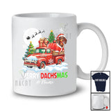 Personalized Custom Name Merry Dachsmas; Lovely Christmas Dachshund On Pickup Truck; Family T-Shirt