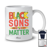 Personalized Custom Name Black Sons Matter; Lovely Black History Month Family Afro African T-Shirt