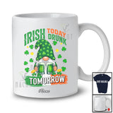 Personalized Custom Name Irish Today Drunk Tomorrow; Joyful St. Patrick's Day Gnome Drinking T-Shirt