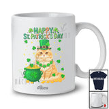 Personalized Custom Name Happy St. Patrick's Day; Adorable Shamrock British Longhair Owner T-Shirt
