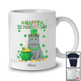Personalized Custom Name Happy St. Patrick's Day; Adorable Irish Shamrock Chartreux Owner T-Shirt