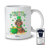 Personalized Custom Name Happy St. Patrick's Day; Adorable Irish Shamrock Dachshund Owner T-Shirt